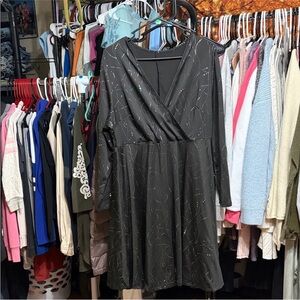 SHEIN Black Long Sleeve Dress with Sparkle